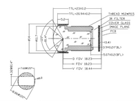 Objectif CCTV Musi modèle 8 mégapixels, focale fixe 2,4 mm, monture M12*P0.5, objectif optique 4G+2P+IR pour module caméra OS08A10