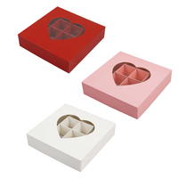 Boîte à 12 compartiments pour chocolats et desserts avec fenêtre transparente, idéale pour la Saint-Valentin et la décoration de fêtes