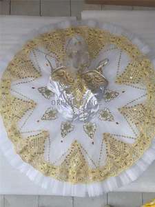 <span class=keywords><strong>Costume</strong></span> da Balletto Professionale Bianco e Oro per Donna, Design Unico su Misura - Product Image 6