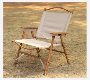 옥외 주문 쌓을수 있는 알루미늄 휴대용 야영지 Kermit 의자 목제 곡물 야영 의자 픽크닉 접히는 의자