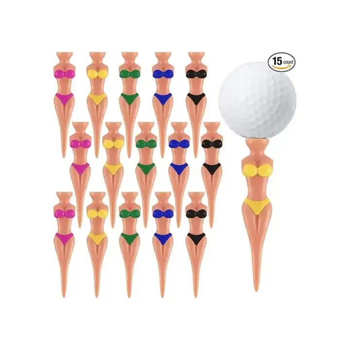 Vente en gros de t-shirts de golf Bikini en plastique pour femmes nues Offre Spéciale fourche de pas