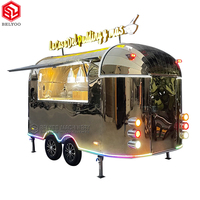 Camion de nourriture de charme pour les pâtisseries de pains artisanaux et plus avec des lumières LED et de belles couleurs personnalisées Remorque alimentaire