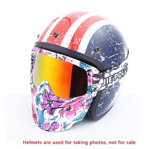 New <span class=keywords><strong>Military</strong></span> Cam Retro Balaclavas Face Motorcycle Mask Half <span class=keywords><strong>Helmet</strong></span> Modular Detachable Goggles Outdoor <span class=keywords><strong>Airsoft</strong></span> - Product Image 3