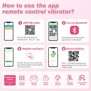 Masajeador portátil Mini vibrador con aplicación Control remoto Vibración Control remoto Pareja Amor Juguete sexual Productos para adultos - Product Image 5