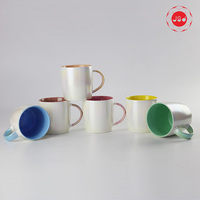 Design créatif Perle Vitrée Tasse À Café À L'intérieur Tasse en Céramique Émaillée de Couleur