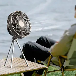 4000mAh Battery Rechargeable Outdoor Camping Fan Portable Travel Detachable Tripod Fans Remote Control Ceiling USB Mini Fan