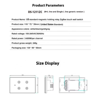 Interrupteur intelligent Zigbee US 2 voies, sans neutre, relais magnétique, interrupteur mural 10A 240V, contrôle domotique