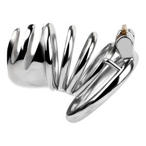 कलैबश ओपन-एंडेड पुरुष स्टील शुद्धता पिंजरे हवादार लॉक कॉक लिंग डिवाइस बीडीएसएम वयस्क उत्पाद पुरुषों 18 + - Product Image 4