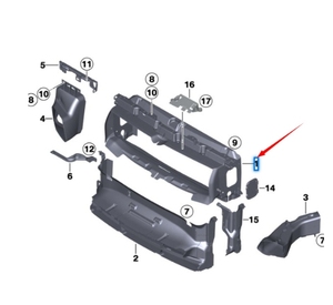 OEM 51747245771 Rivestimento Superiore Centrale del Condotto dell'Aria del Paraurti Anteriore per <span class=keywords><strong>BMW</strong></span> Serie 1 <span class=keywords><strong>F20</strong></span> F21 2011 - 2017 - Product Image 4