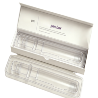 Boîte à stylos de luxe personnalisée avec doublure en plastique, fermeture magnétique jetable écologique, boîte rigide pour emballage de stylos cosmétiques