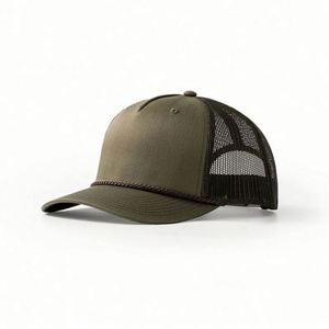 Casquette Trucker en Maille Vierge à 5 Panneaux Personnalisable, Profil Haut, Snapback Personnalisé avec Cordon, Tendance Mode Estivale, Vente en Gros - Product Image 5
