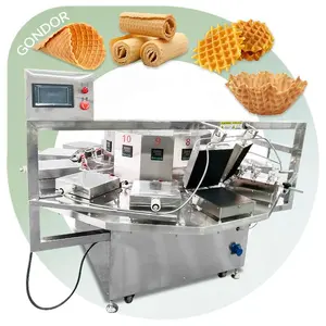 Automatische Fabrikant Donut Ijs Hoorntje Biscuit Loempia Kegelstokje Maker Communion Host Wafer Brood Maken Machine