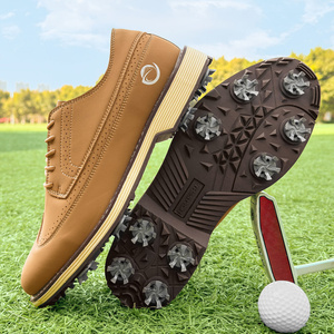 Chaussures <span class=keywords><strong>de</strong></span> <span class=keywords><strong>golf</strong></span> pour hommes, chaussures <span class=keywords><strong>de</strong></span> <span class=keywords><strong>golf</strong></span> <span class=keywords><strong>vintage</strong></span> à crampons, imperméables et respirantes - Product Image 3