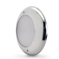 Vente en gros d'usine, lumière de piscine en acier inoxydable 316ss, 12W/18W AC/DC 12V IP68 LED avec télécommande, utilisation intérieure/extérieure