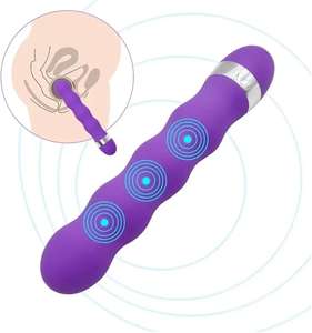 <span class=keywords><strong>Vibrator</strong></span> Peluru Silikon Ungu Mawar 18,5cm 10 Mode Getaran 100% Tahan Air untuk Stimulasi G-spot Klitoris Wanita - Product Image 3