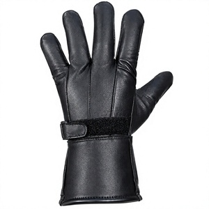 Gants de conduite en cuir de vachette noir de qualité supérieure pour hommes et femmes avec sangle de poignet réglable et chaleur hivernale confortable - Product Image 2