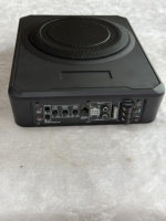 Subwoofer actif mince de 8 pouces à installer sous le siège, personnalisable avec des options de logo OEM/ODM, haut-parleur de voiture noir