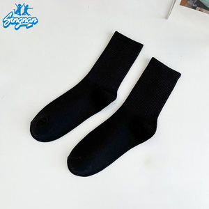 थोक फैशन ठोस रंग बुनाई मोजे खेल योग के लिए उच्च गुणवत्ता वाले कपास कस्टम क्रू मोजे - Product Image 6