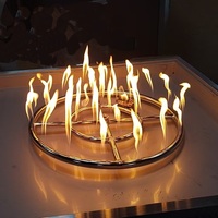 Kit de brûleur à gaz rond en acier inoxydable à double anneau de 24 pouces pour table de foyer extérieur.