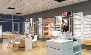 متجر البصرية الحديثة تصميم نظارة شمس خشبية عرض خِزانة خشبية لحمل التلفاز للنظارات كشك - Product Image 3