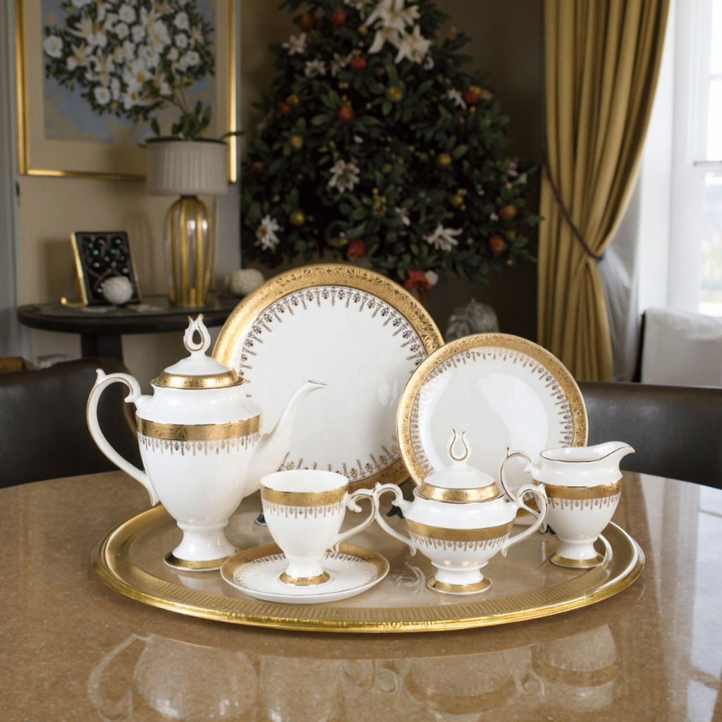 Transparent Bone China Elegant Dinnerware for Home Hotel