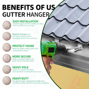 Supports de fixation de <span class=keywords><strong>gouttière</strong></span> dissimulés en alliage d'aluminium de 5 pouces, durables et résistants à l'eau, <span class=keywords><strong>pour</strong></span> la réparation des gouttières affaissées - Product Image 6