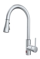 Robinet de cuisine moderne en acier inoxydable avec douchette extractible et fonction rotative – Design contemporain