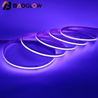 Bande LED COB Flexible Moderne 1080 LED RGB 5cm à Découper pour Rétroéclairage TV et Décoration de Festival, DC 24V, Vente en Gros