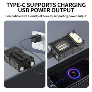 T280 ไฟทำงานอเนกประสงค์ LED หมุนได้ 180 องศา ชาร์จแม่เหล็กได้ แบตเตอรี่ในตัว โคมไฟแคมป์ปิ้ง - Product Image 4