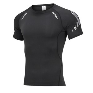 Camicia di compressione all'ingrosso da uomo elastico ad asciugatura rapida da uomo a manica corta t-Shirt sport Fitness collant - Product Image 6