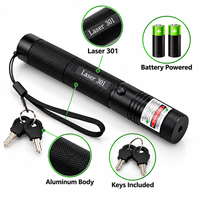Pointeur laser vert haute puissance, stylo laser à mise au point réglable, corps en aluminium, lampes de poche avec verrouillage de sécurité pour présentations, astronomie