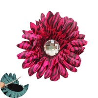 Pinces à cheveux tournesol imprimé zèbre 4 pouces avec pierre épingle à cheveux fleur filles pinces à cheveux accessoires de cheveux pour enfants