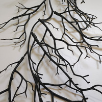 Branches séchées noires d'Halloween Vignes Plantes artificielles Branches d'arbres Décoration de plafond d'intérieur Branches sèches d'arbres artificiels