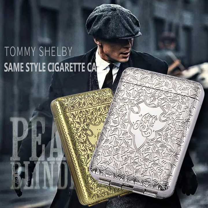 thomas shelby cigarette holder Vintage Engraved Case Peaky Blinders Container Pocket Cigarette Case Cigarette Storage Box Men's Gift vintage wooden cigarette dispenser As