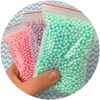Manik-manik Busa Polistirena Warna Pastel Terlaris dari Produsen, Ukuran Dua hingga Empat mm, untuk Pembuatan Slime, Permainan Sensorik, dan Kerajinan
