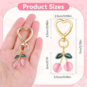 Ciondolo a Cuore da Ragazza Più Venduto, Charm a Forma di Cuore con Ciliegia, Simpatici Portachiavi, Charm per Borse, Portachiavi per Borsette, Migliori Regali - Product Image 2