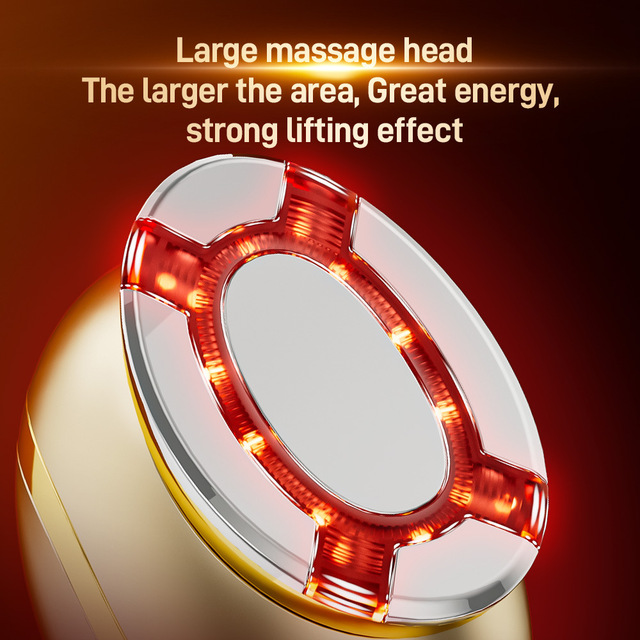 Portable Facial Lifting Device with 3-in-1 Light Heat & Electric Anti-Aging Tech Large Head for Tightening & Wrinkle Reduction