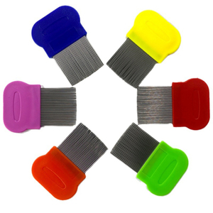 Peine de acero inoxidable para mascotas, peine de aguja larga para pulgas con características de eliminación de liendres <span class=keywords><strong>antipiojos</strong></span>, herramienta de limpieza para perros y gatos hecha de plástico - Product Image 6