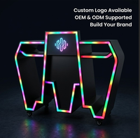Table de DJ en métal personnalisée avec éclairage LED RGB et télécommande, support de console DJ pour boîte de nuit, bar, événement, fournisseur OEM