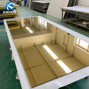 맞춤형 부드러운 전신 큰 웨딩 장식 벽 청동 거울 전체 황금 아크릴 시트 2mm - Product Image 2