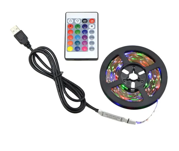 USB LED Strip RGB 2835 TV Back light Lamp Night Light 5V Flexible Tape Ribbon Desktop Screen Diode Background Lighting For Room