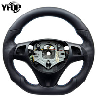 Pour BMW Ancienne E60 Série 5 Série 6 M6 M5 Volant Personnalisé Fibre de Carbone Cuir