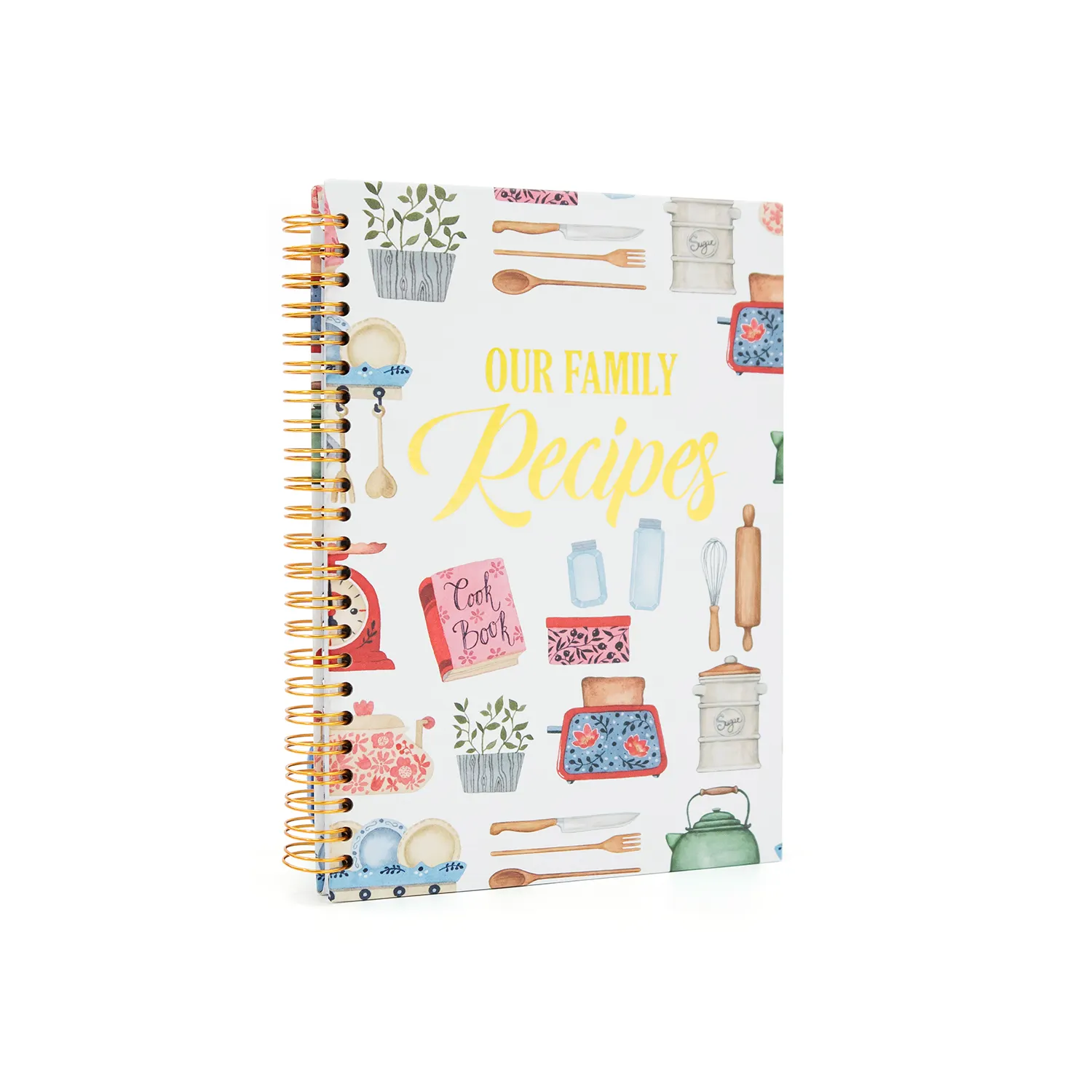 Wholesale Planner Custom Cute Comic Cookbook Linen Diary Spiral Journal Book Printing Spiritual Affirmation Guide Book Album