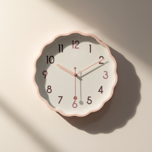 Horloge murale analogique en quartz personnalisée en forme de fleur, style moderne simple, en plastique pour salon - Product Image 6