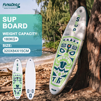 Planche à pagaie gonflable extra large 320 cm, charge maximale 180 kg, durable, modèle TIKI, pour l'exportation UE (Dropshipping) - Rouge