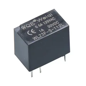 Weiqi工場長寿命WL32F5A 30VDC 0.45W 12v 10a 3v 5v 6v 9v 12v 18v 24vミニチュア電磁パワーリレーモジュール
