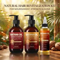 Set Perawatan Rambut Minyak Batana Sampo 250ml Kondisioner 250ml Minyak Rambut 120ml Grosir OEM ODM Kustom