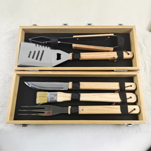 Juego de 11 Utensilios para Barbacoa de Estilo Clásico, con Estuche de Bambú, de Acero Inoxidable, para Asar a la Parrilla - Product Image 4