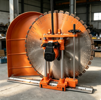 Coupe-mur électrique certifié CE -380V avec guide sur rail pour la découpe de pieux et de murs