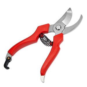 Lu Ban's Work Garden Shears Stainless Steel Bypass Pruner Red Handle For Pruning Branches And Harvesting - Product Image 1
